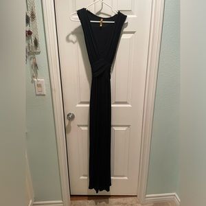 Rachel Pally sleeveless v-neck jersey tie-back dress.
